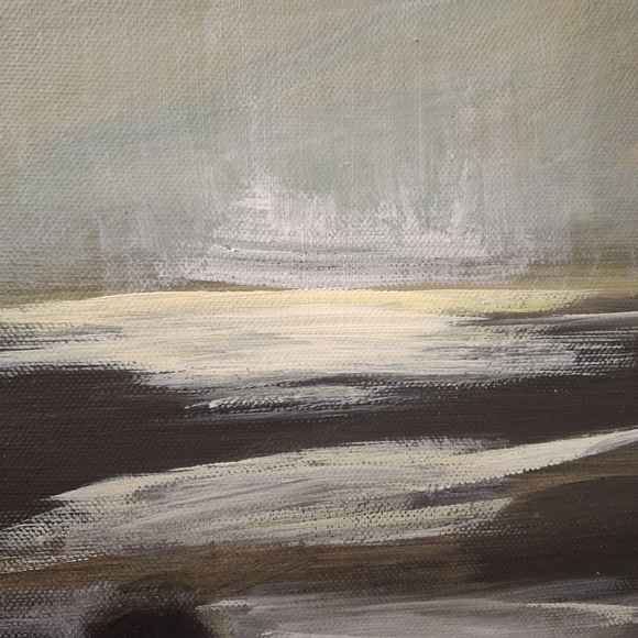 Twilight Coast Impressionistic Painting on Canvas Framed 18" wide x 22"tall - Picture 5 of 10